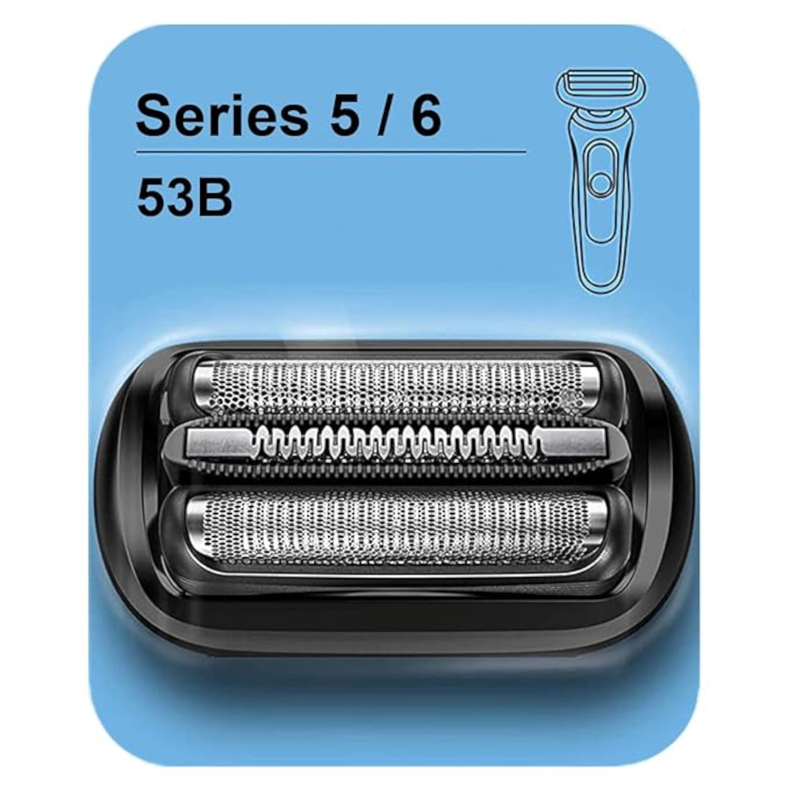 TEEYSO Series 5/6 53B Replacement Head for Braun Electric Foil Shaver, Compatible with New Generation Braun Razors 5020cs 5018s 5035s 5049cs 5050cs 6020s 6040cs 6075cc 6072cc 6090cc (1 Count)