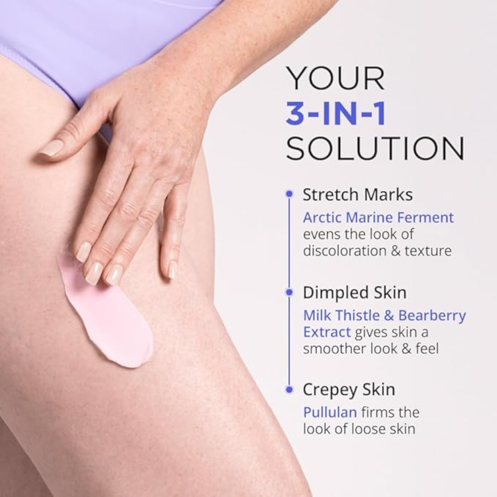 goPure Firming Butt & Thigh Cream – Smooths the look of dimpled texture, fades the look of stretch marks - Clinically Tested