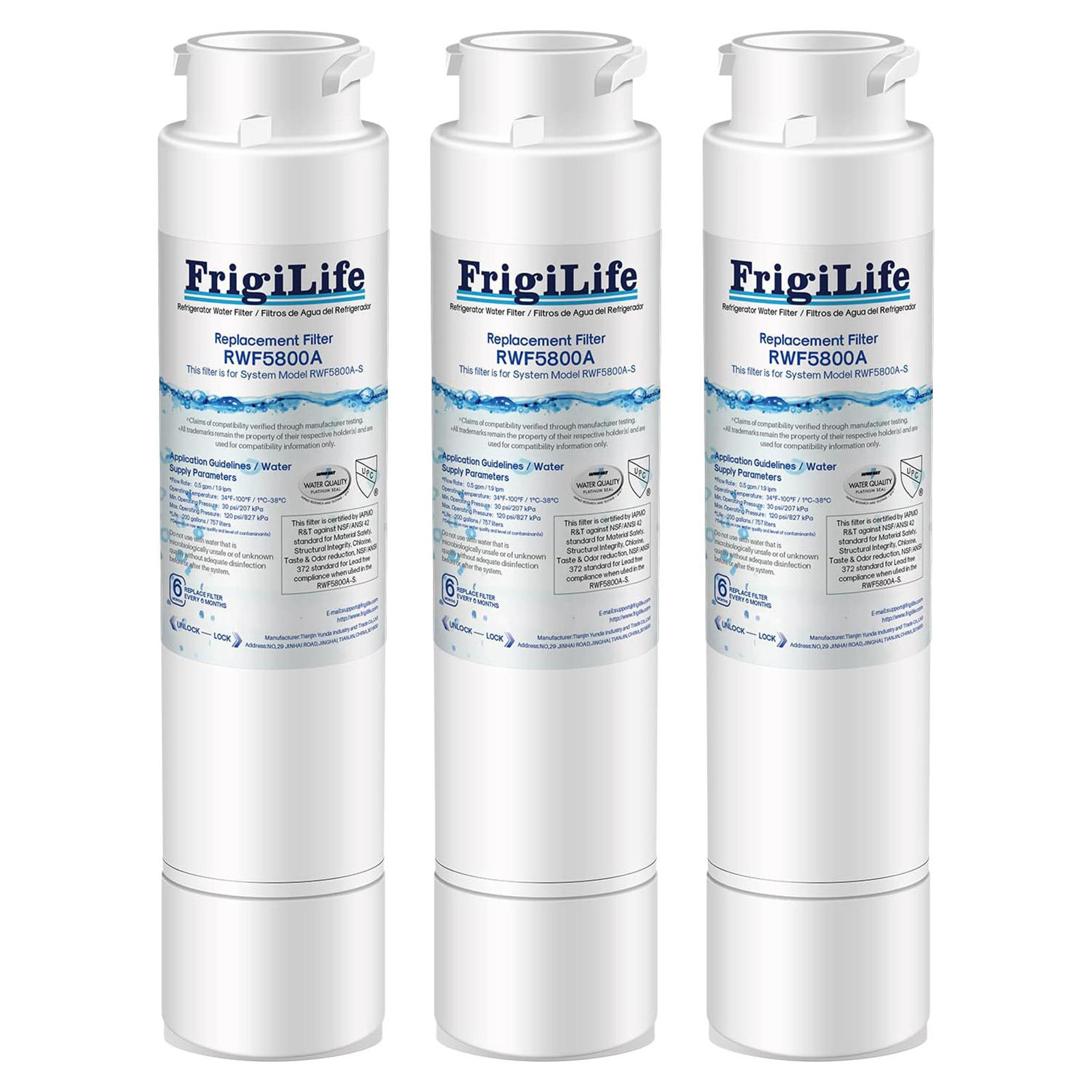 Refrigerator Water Filter Compatible with Frigidaire EPTWFU01, EWF02, Pure Source Ultra II, 3PACK