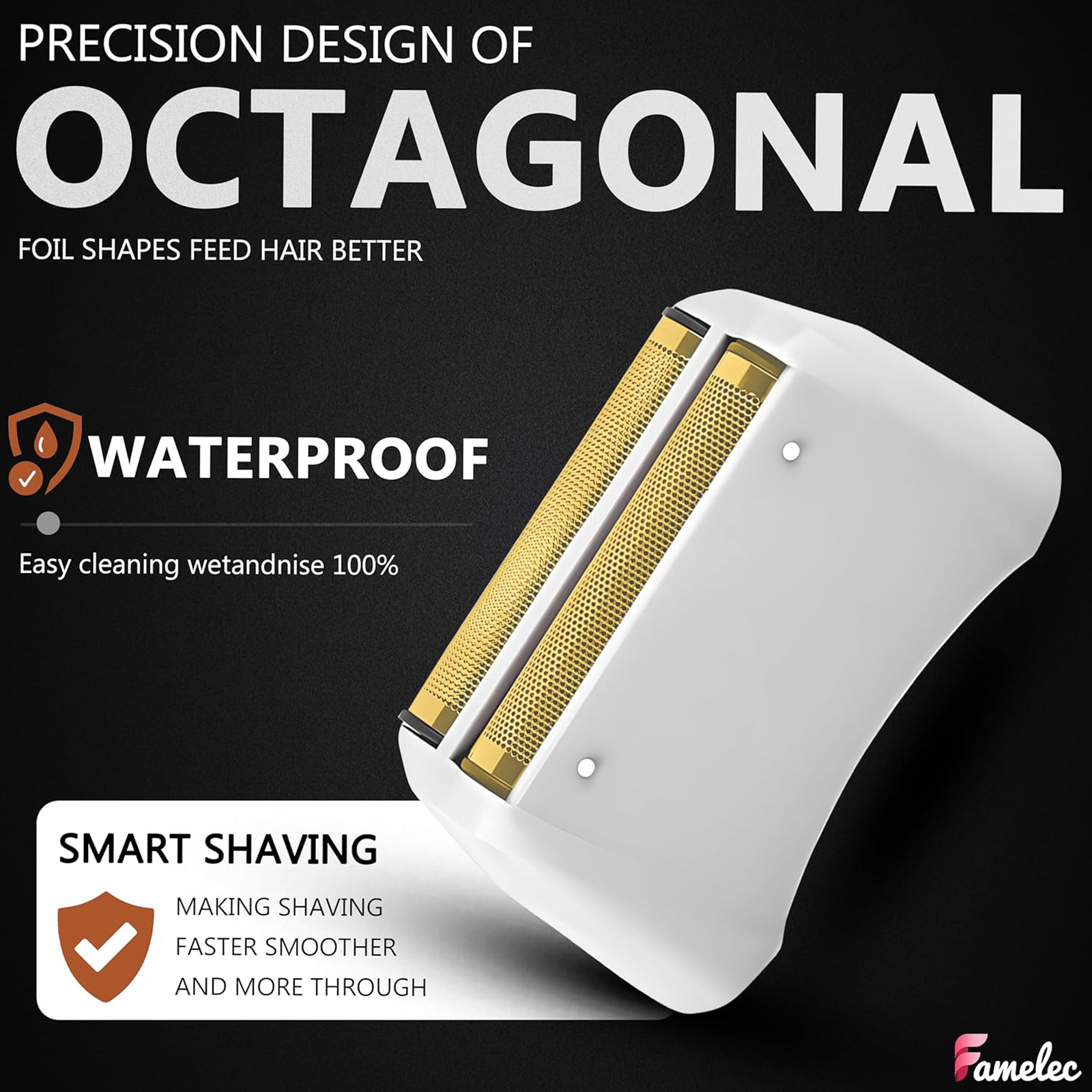 FAMELEC Andis ProFoil Lithium Replacement Foil & Cutters (2 Pack): For TS-1/TS-2, Titanium