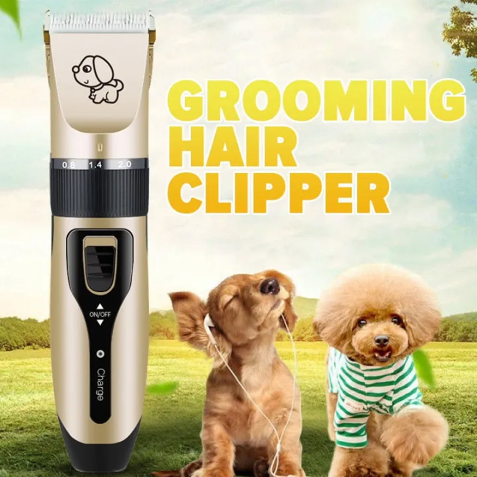 Kangjieshi Electric Animal Pet Dog Cat Hair Trimmer Shaver Quiet Razor Grooming Clipper