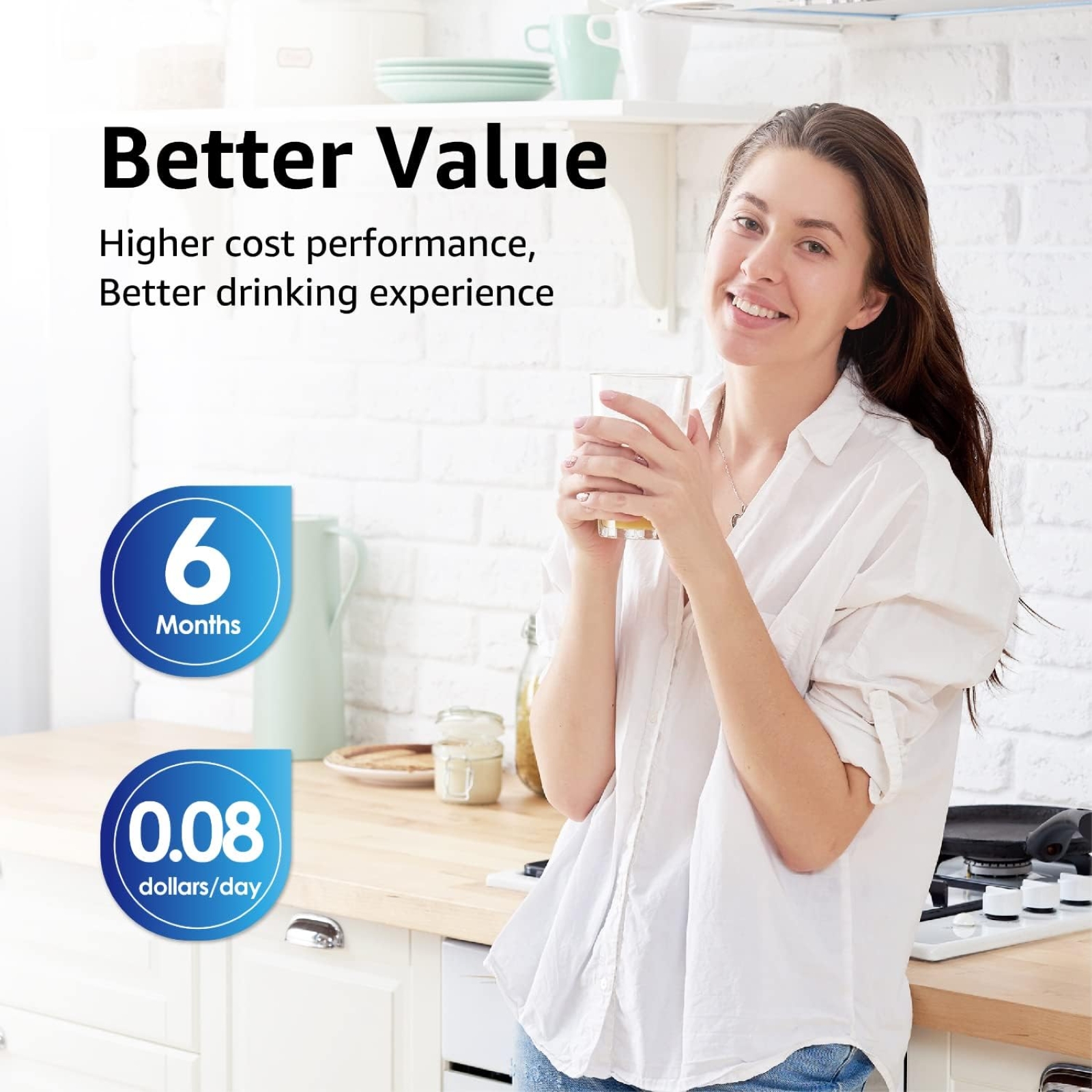 Overbest UKF8001 Replacement for EveryDrop by Whirlpool Refrigerator Water Filter 4, EDR4RXD1