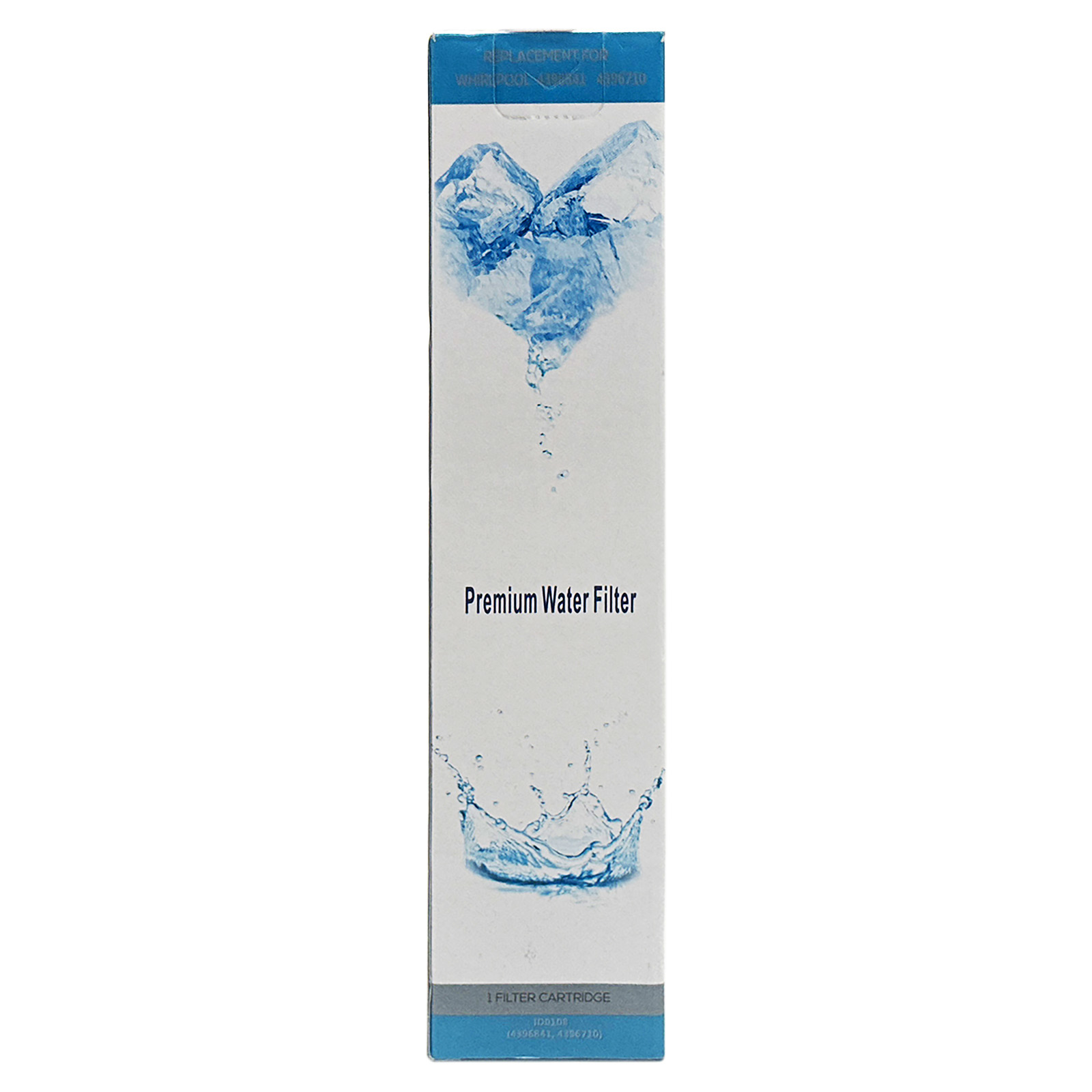 Ice Drop Refrigerator Water Filter, Compatible with 4396841, EDR3RXD1, KAD3RXD1, WHR3RXD1, 4396841, 4396710, Filter 3, 46-9083,46-9030, 9030, 9083 Refrigerator Water Filter
