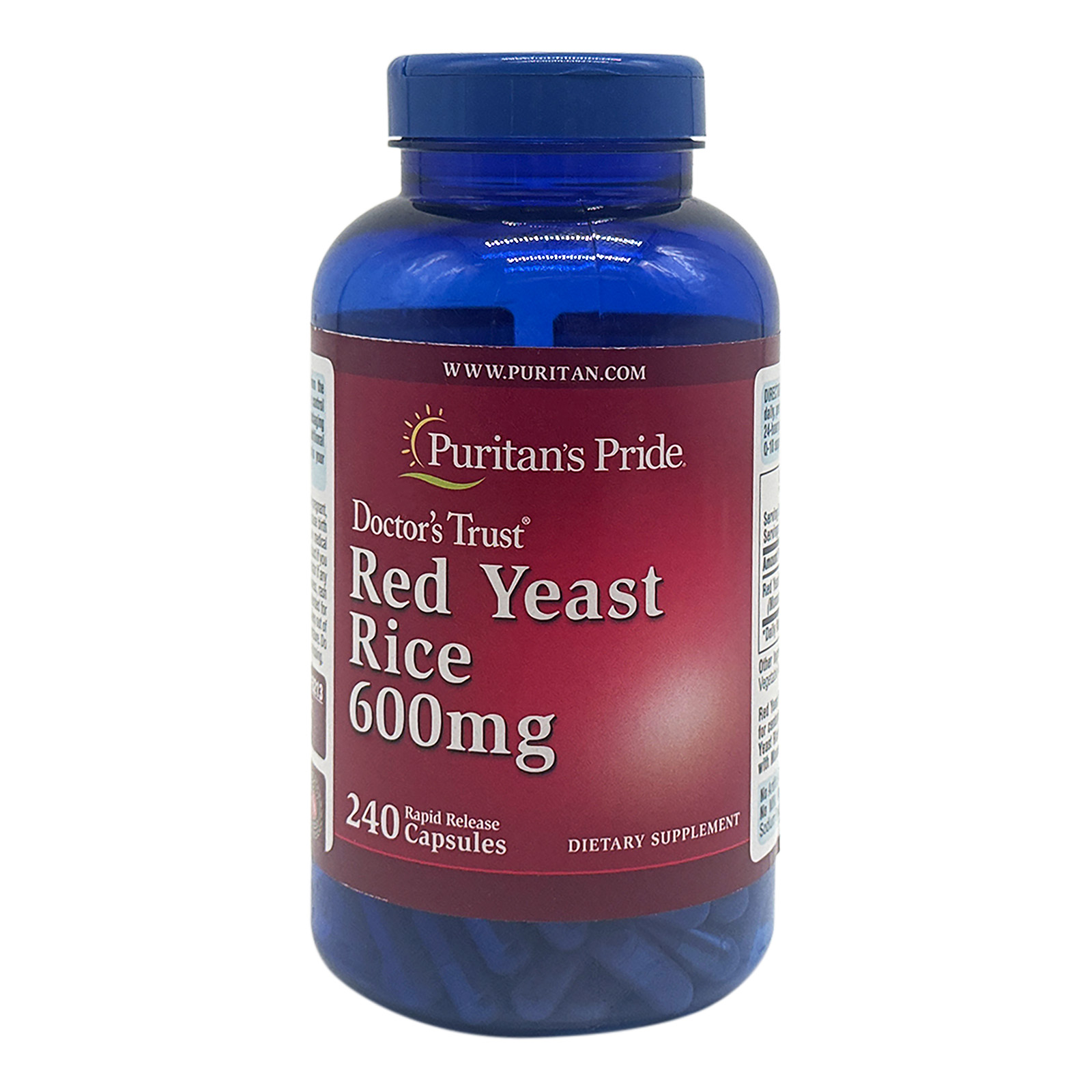Puritan's Pride Red Yeast Rice 600 mg 240 Capsules