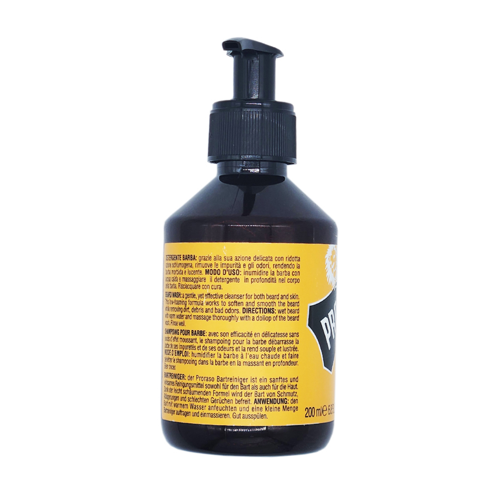 Proraso Beard Wash Shampoo Wood & Spice Skin Cleanser 6.8oz 200ml