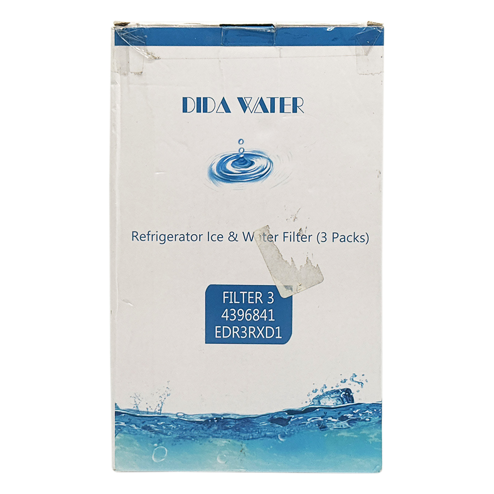 (3 Pack) DID WATER Refrigerator Water Filter, Compatible with 4396841, EDR3RXD1, KAD3RXD1, WHR3RXD1, 4396841, 4396710, Filter 3, 46-9083,46-9030, 9030, 9083 Refrigerator Water Filter