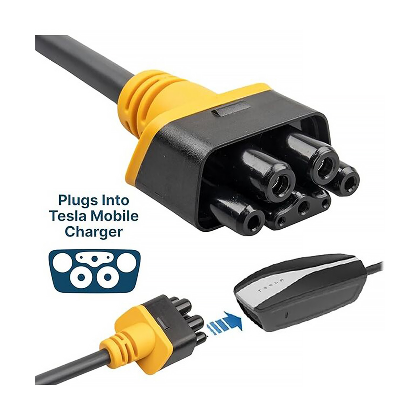 NEMA TT-30P Adapter for Tesla Gen 2 Mobile Charger Max 24 Amp