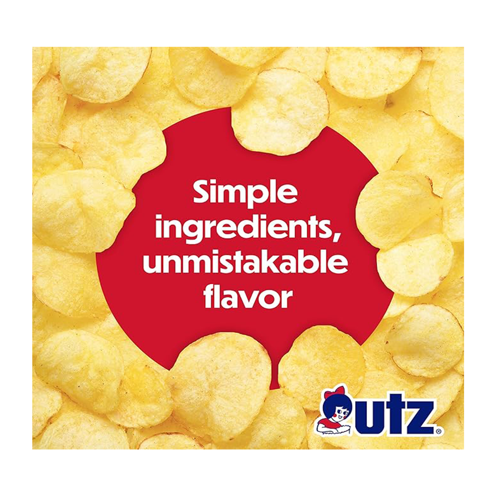 Utz Original 1 Oz Bags, 42 Count Crispy Potato Chips Made from Fresh Potatoes, Crunchy Individual Snacks to Go, Cholesterol Free, Trans-Fat Free, Gluten Free Snacks