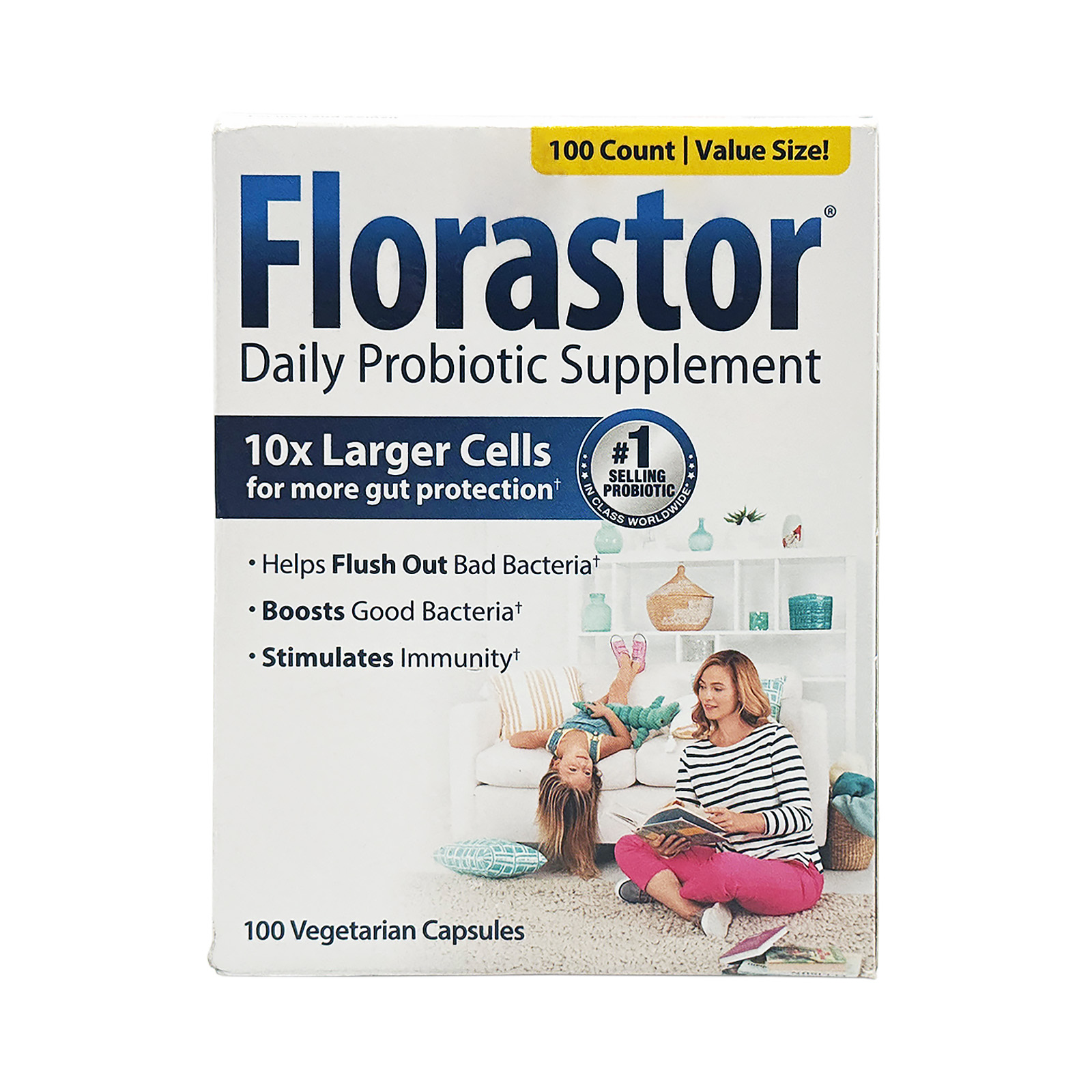 Florastor Daily Probiotic Supplement 100 Capsules