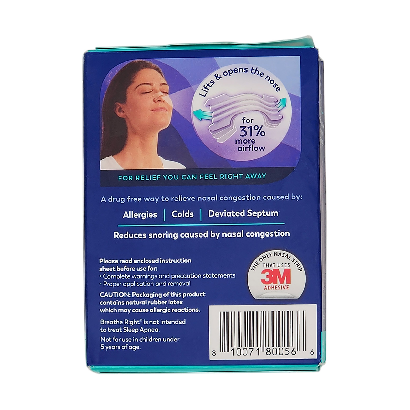 Breathe Right Extra Strength Sensitive Skin 44 Clear Strips