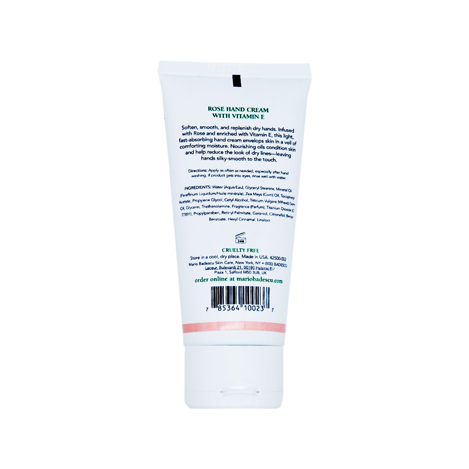 Mario Badescu Rose Hand Cream with Vitamin E for Men and Women 3 oz