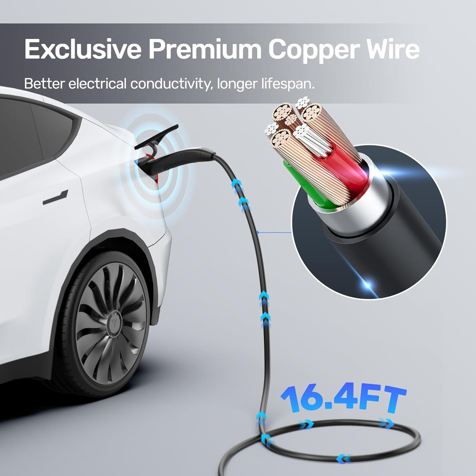 Unitek Portable Tesla Wall Charger -Level 1 & 2 EV Charger for All Tesla, 32Amp 7KW 240V Mobile Charger Connector for Tesla, EV Charging Station for Tesla, Tesla Home Charger for ModelY/3/S/X