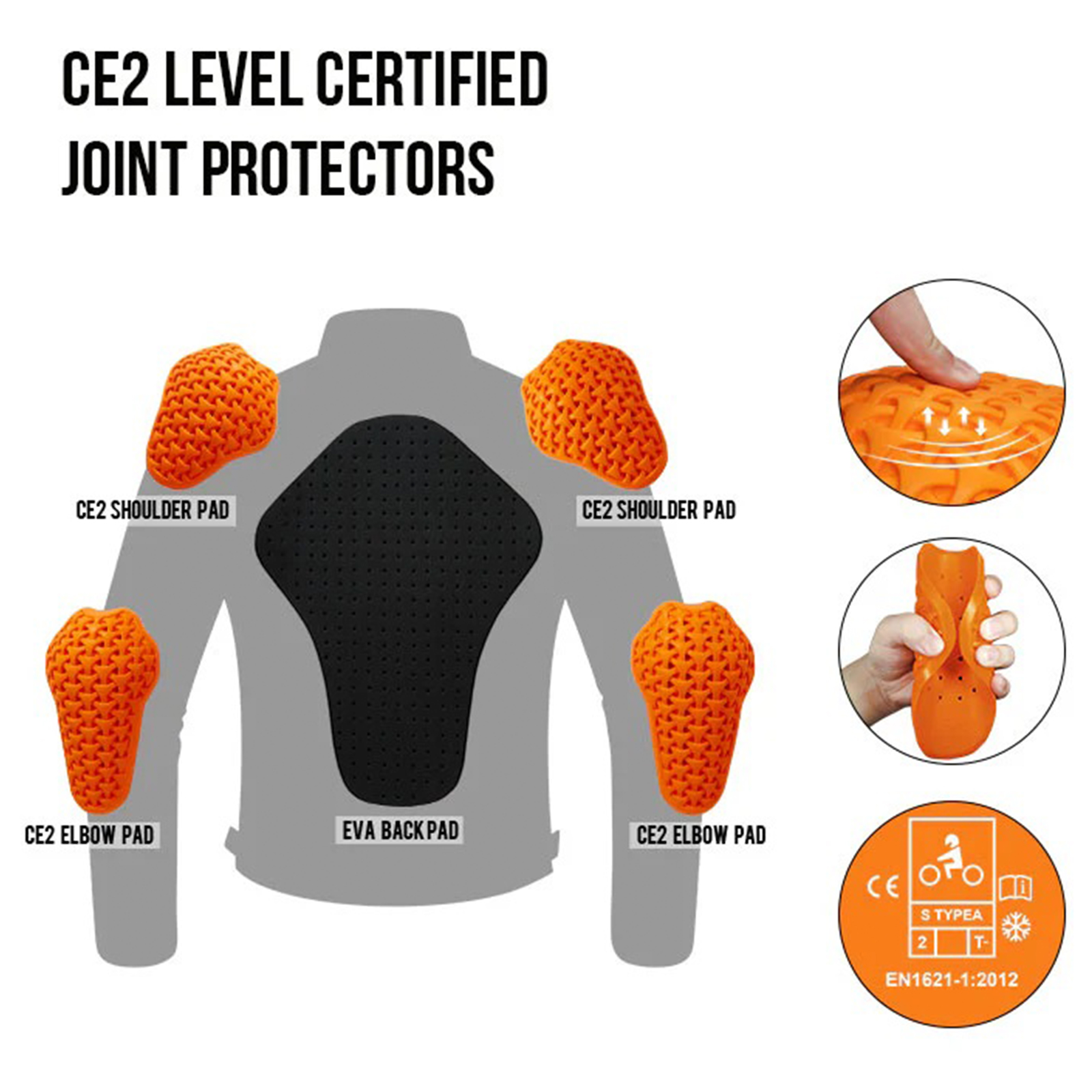 CE Protective Waterproof Motorcycle Jacket - JK007 - XL (Read Sizing Info)