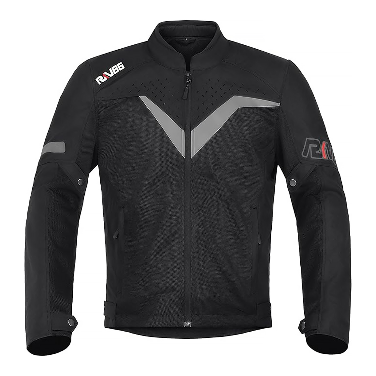 Motorcycle Jacket For Men with CE Armored Mesh Airflow, Medium Black