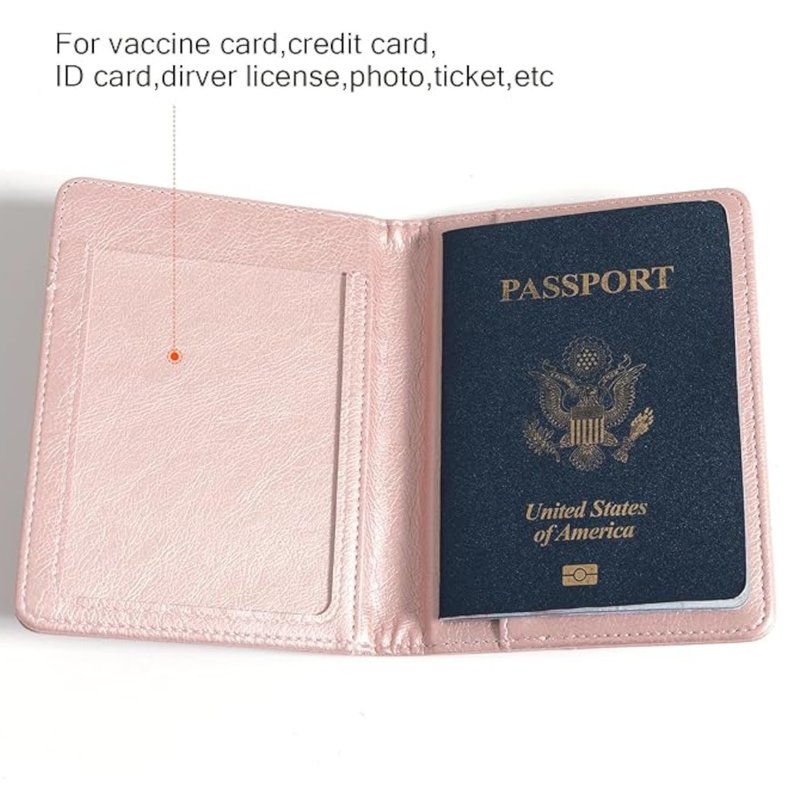 CoBak Passport Holder for Women and Men - Premium PU Leather Passport Cover Travel Wallet Organizer Holds Passport and Essential Documents, Rose Gold