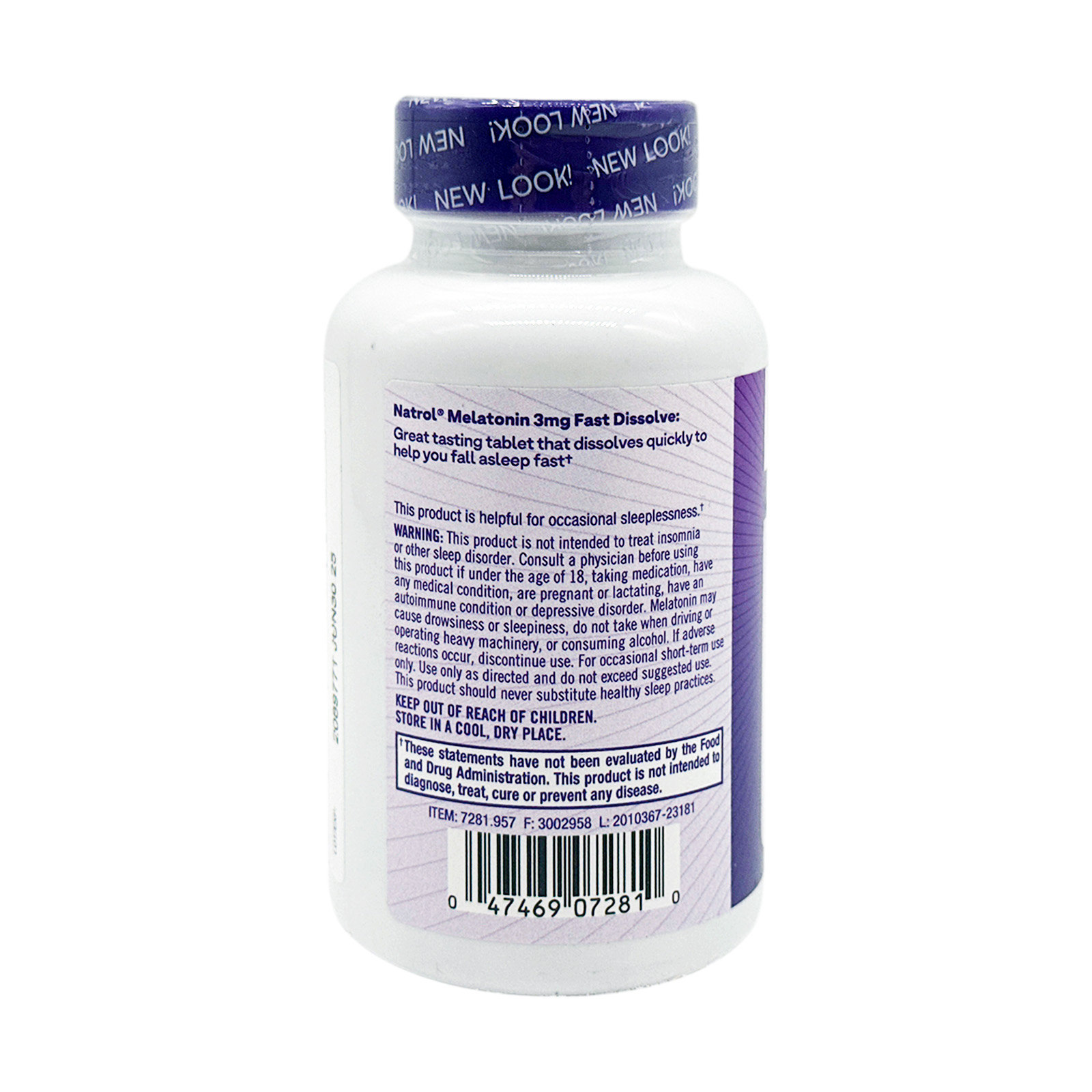 Natrol Fast Dissolve Melatonin 3mg - Strawberry 150 Tabs