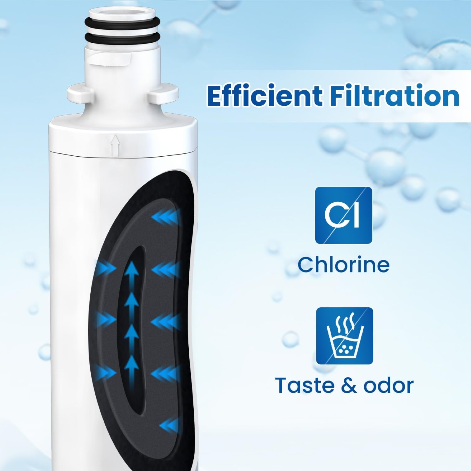GOLDEN ICEPURE ADQ74793501 Replacement for LT1000P, ADQ74793502, LMXS28626D, LMXS30796S, LFXS28566M Water Filter 469980, ZWFL7-RF300, FL-RF46, RWF1053, AQF-LT1000P 2PACK