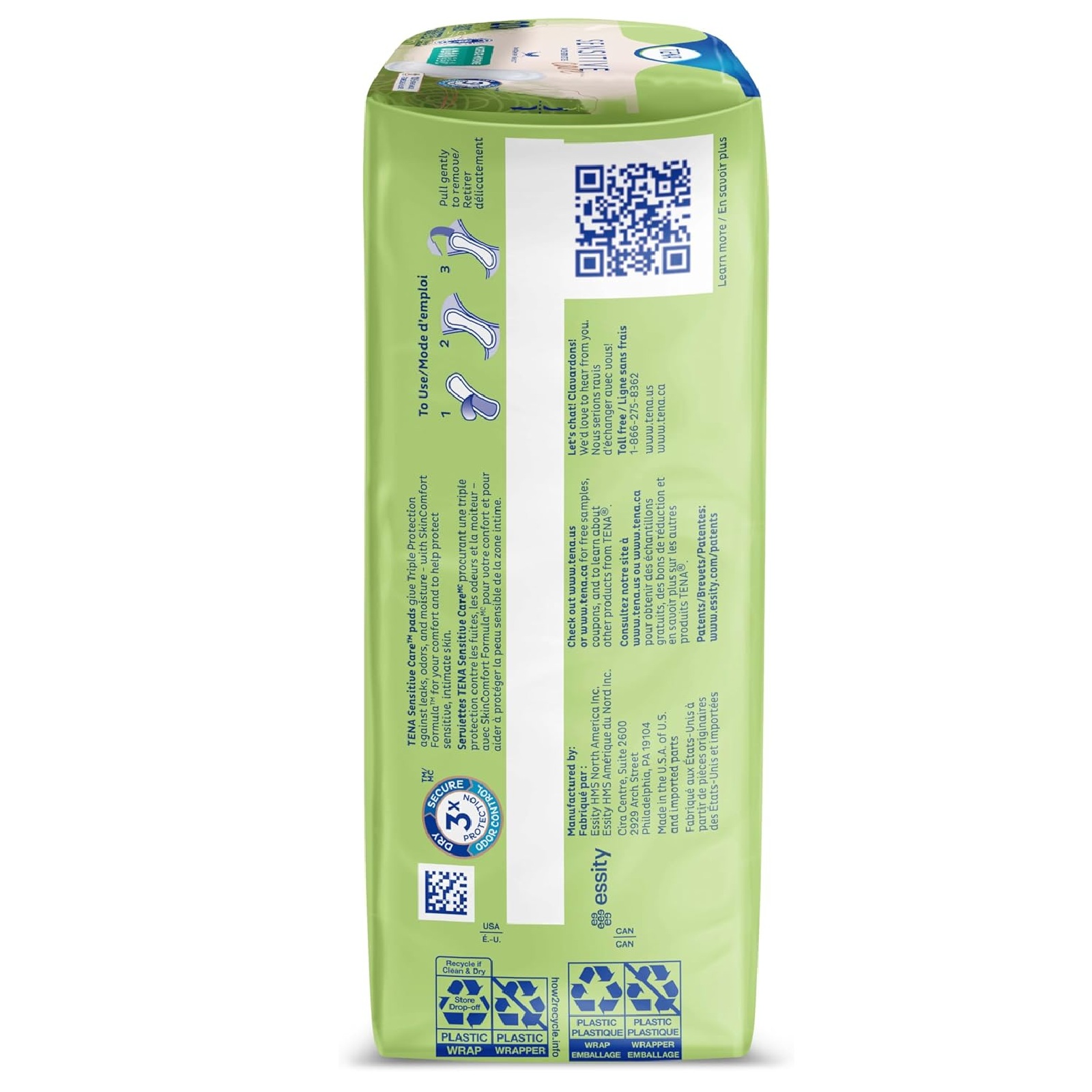 TENA Sensitive Care Incontinence Pads for Women Moderate, Bladder Control Pads, 20 Count