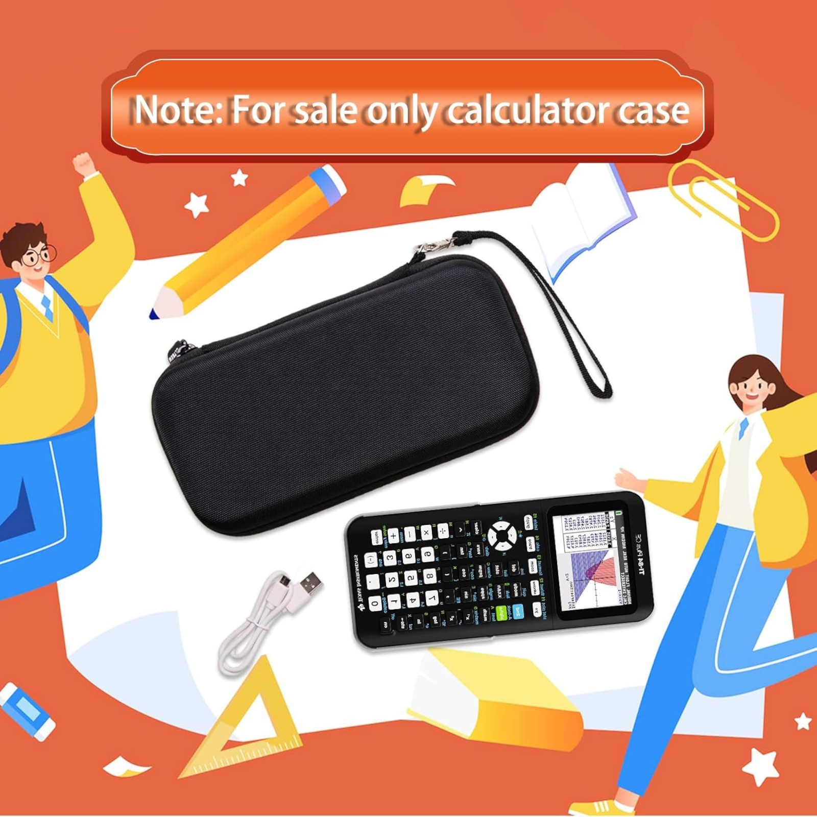 LTGEM Case Compatible with Texas Instruments Pro Graphing Calculator, Red(Case Only)