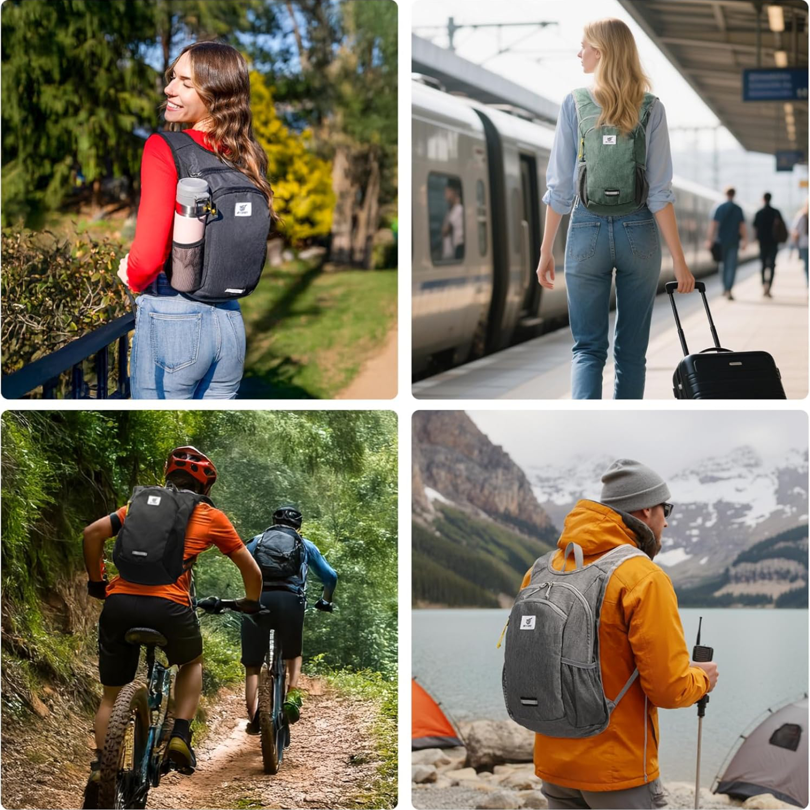 SKYSPER 10L Hiking Backpack, Foldable & Packable Lightweight Daypack for Travel, Collapsible Small Compact Hiking Backpack for Women & Men, Green