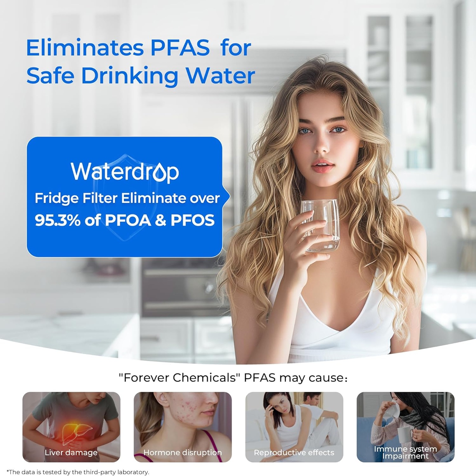 Waterdrop EDR3RXD1 Replacement for Everydrop® Filter 3, 4396841, 4396710, Kenmore® 46-9083, 46-9030, WD-F08 Refrigerator Water Filter