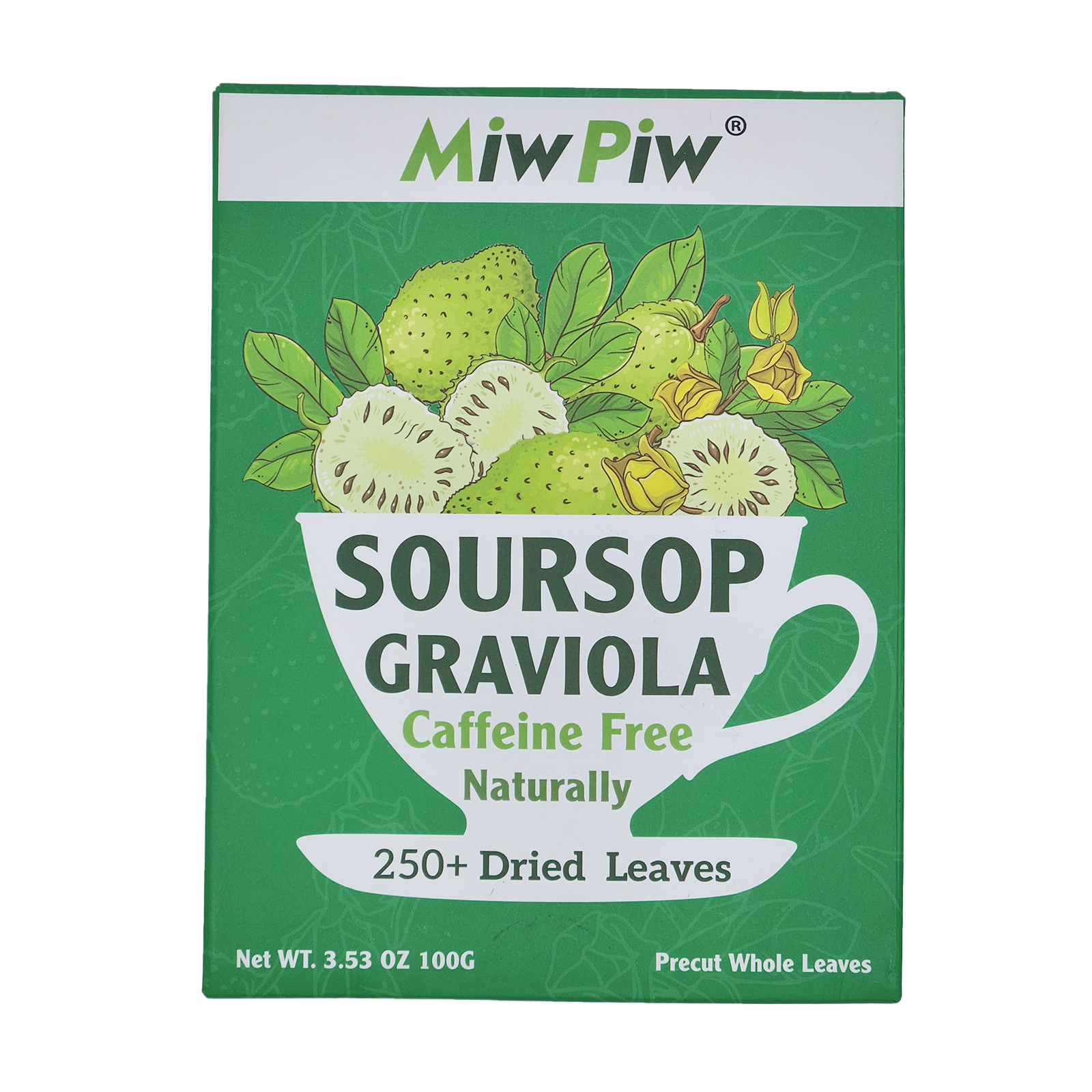 Soursop Graviola Dried Leaves Tea, 250+ Guanabana Leaves 3.5 Oz