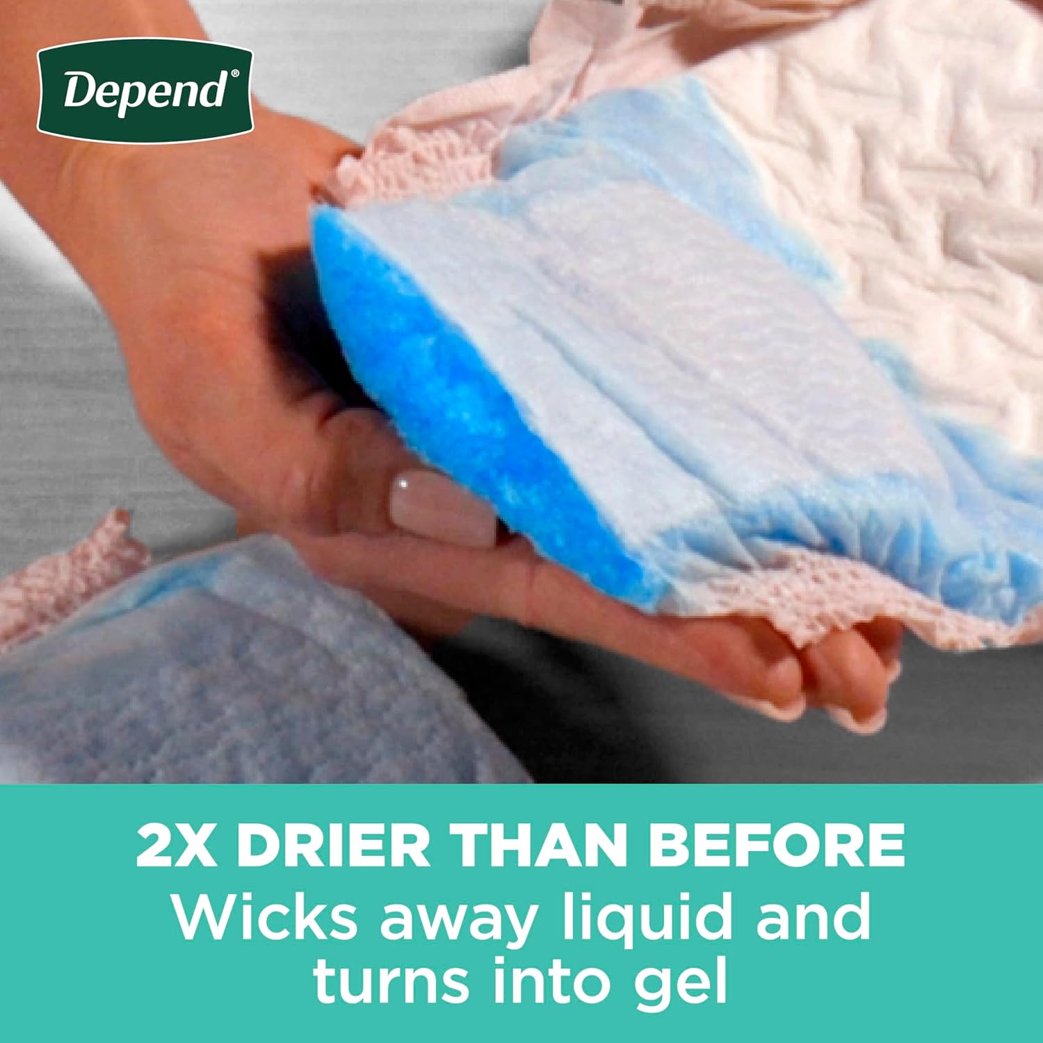Depend Fresh Protection Adult Incontinence & Postpartum Bladder Leak Underwear for Women, Disposable, Maximum, Small, Blush, 19 Count, Packaging May Vary