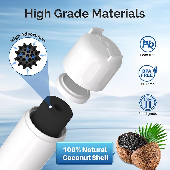 ICEPURE RWF1200A Refrigerator Filter Fits LG LT700P Kenmore Elite 46 9690 and LT120F 3 Carbon Air Filters AF004