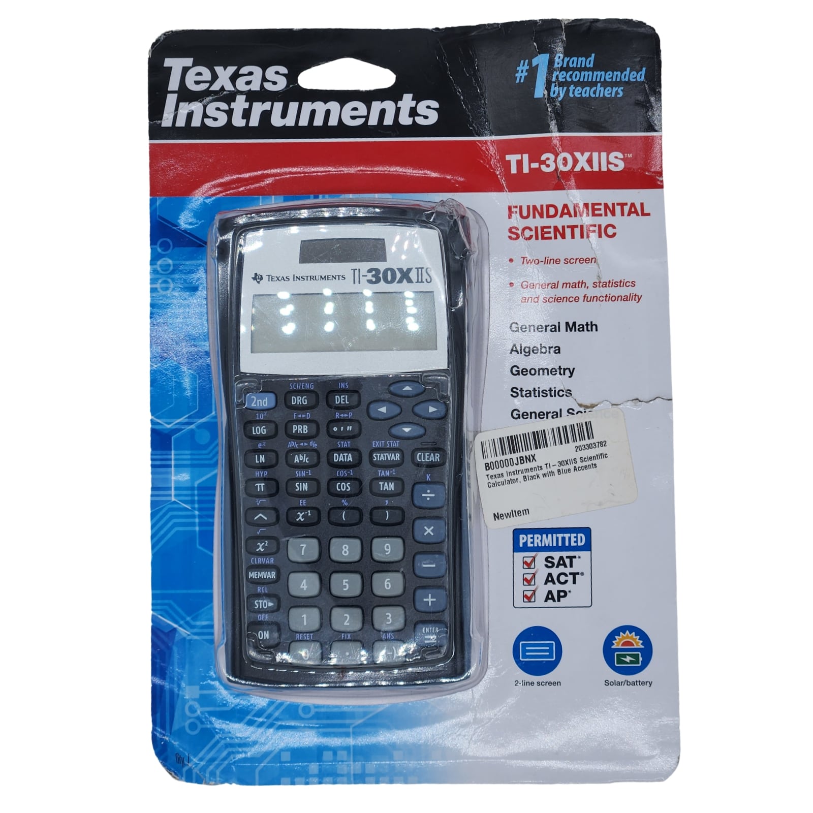 Texas Instruments TI30XIIS Scientific Calculator - Black