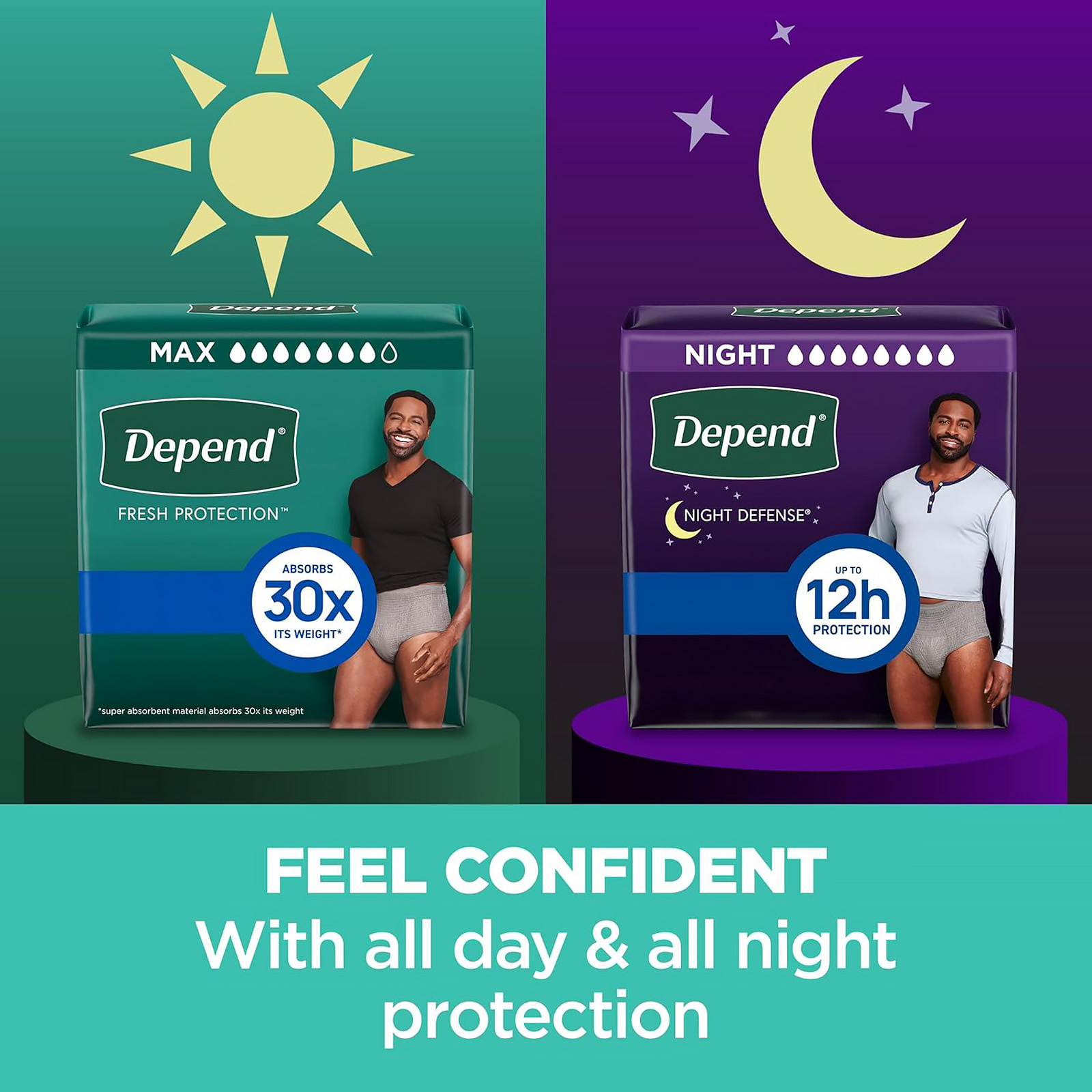 Depend Fresh Protection Incontinence Underwear for Men, Adult Diapers, XL, 15 Ct