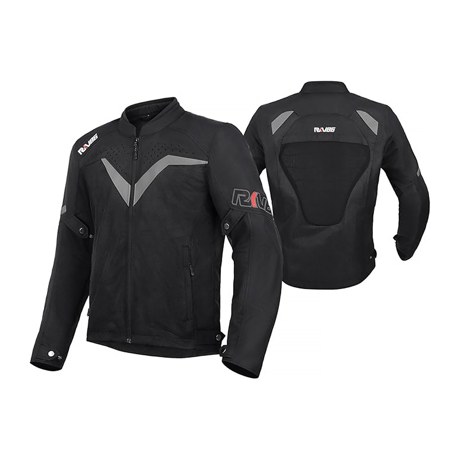 Motorcycle Jacket For Men with CE Armored Mesh Airflow, Medium Black