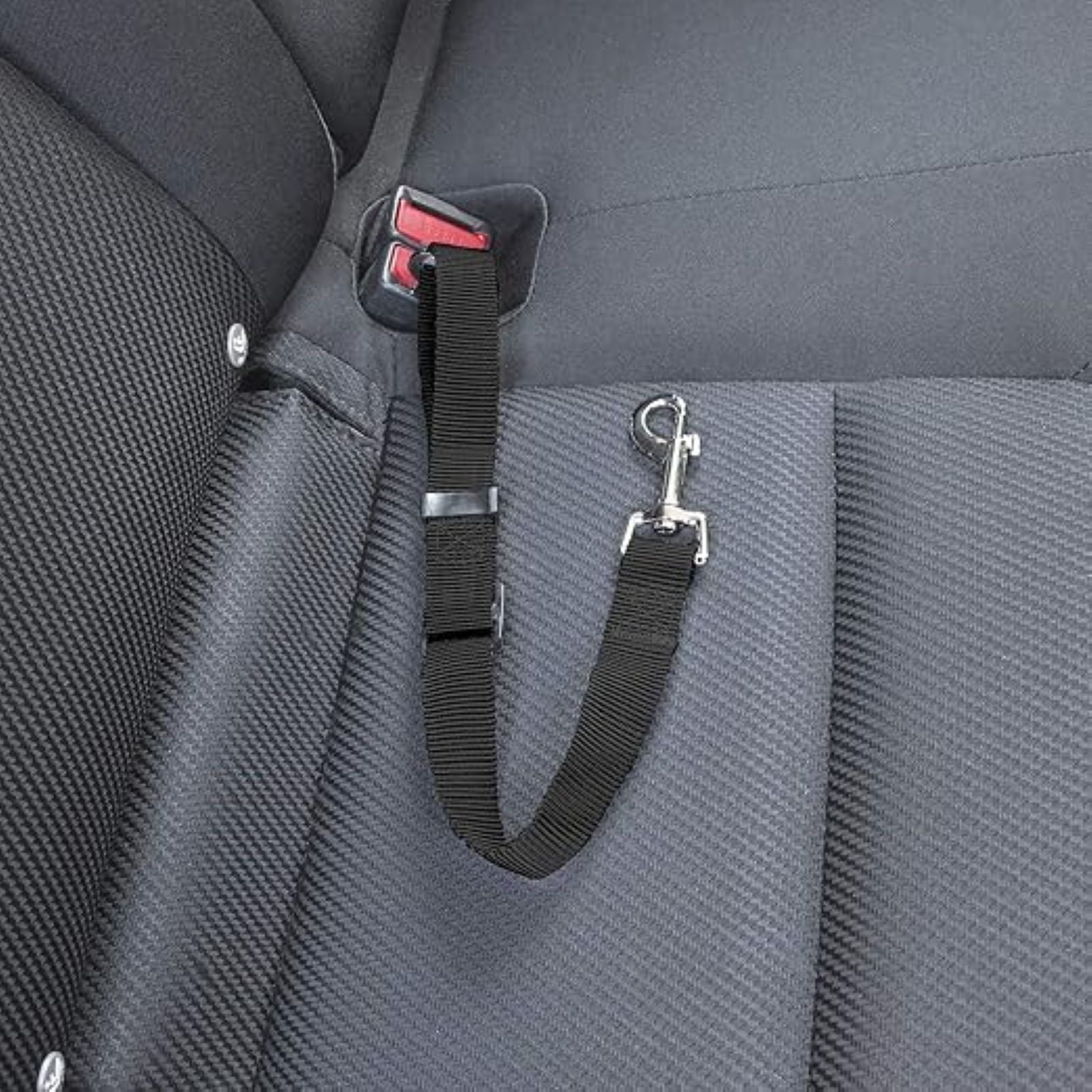 Furhaven Adjustable Pet Seat Belt for Cars & Standard Vehicles - Black, One Size