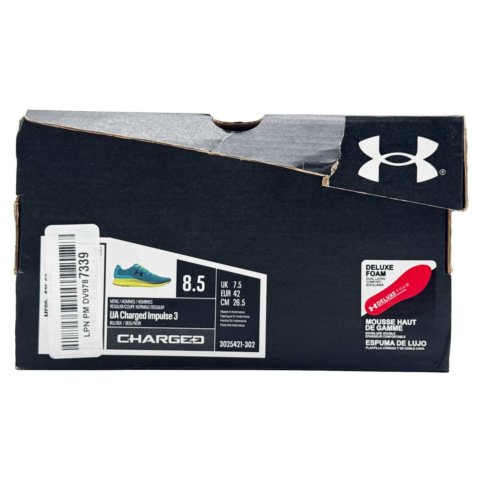 Under Armour Men's Charged Impulse 3 Running Shoes 8.5 Circuit Teal/Black/Black