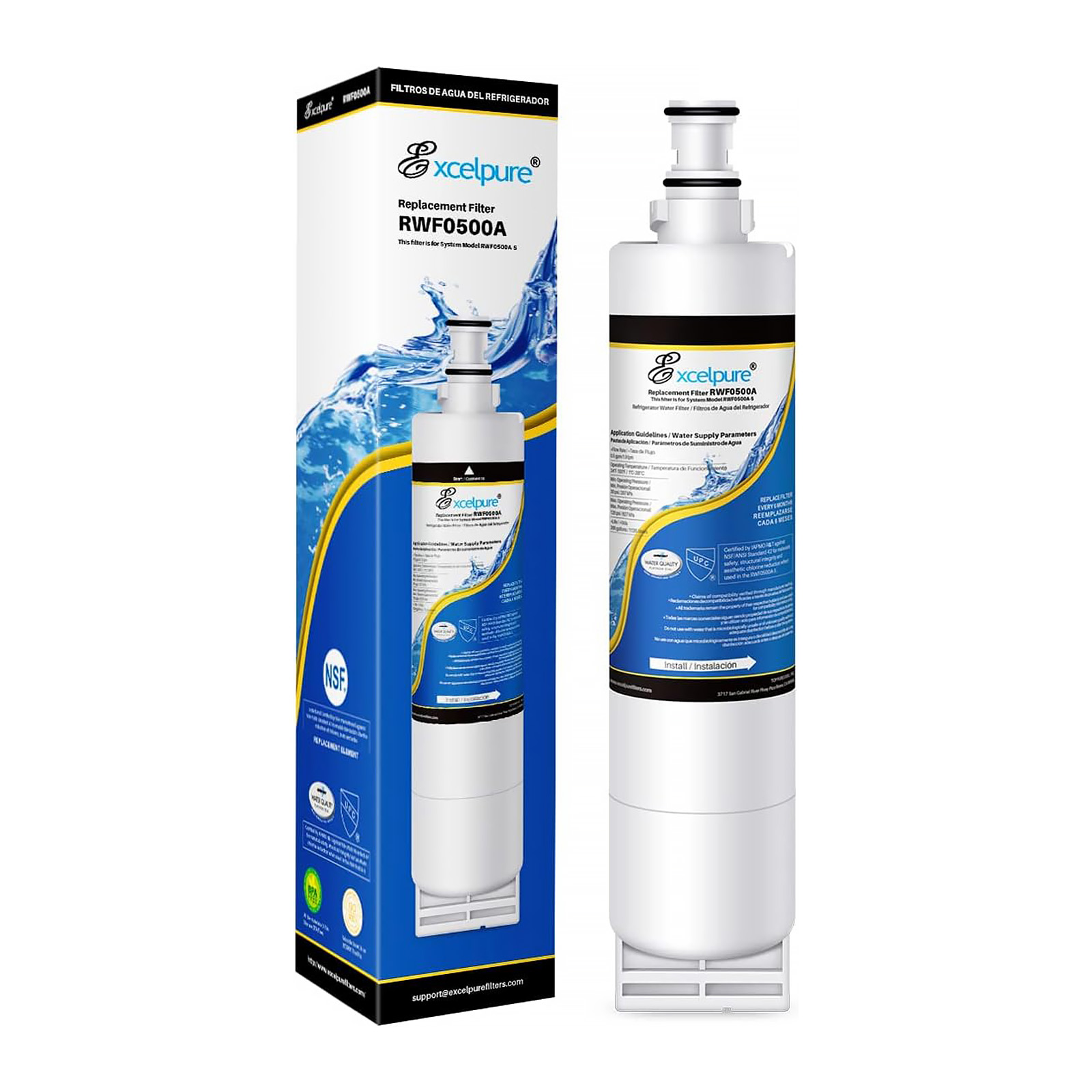 Excelpure EP-4396508 Replacement Refrigerator Water Filter, 1 Pack