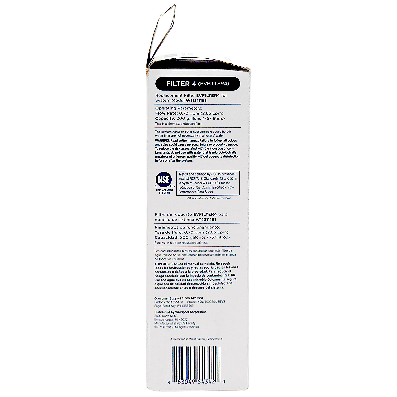 Everydrop Value by Whirlpool Ice and Water Refrigerator Filter 4, Single-Pack