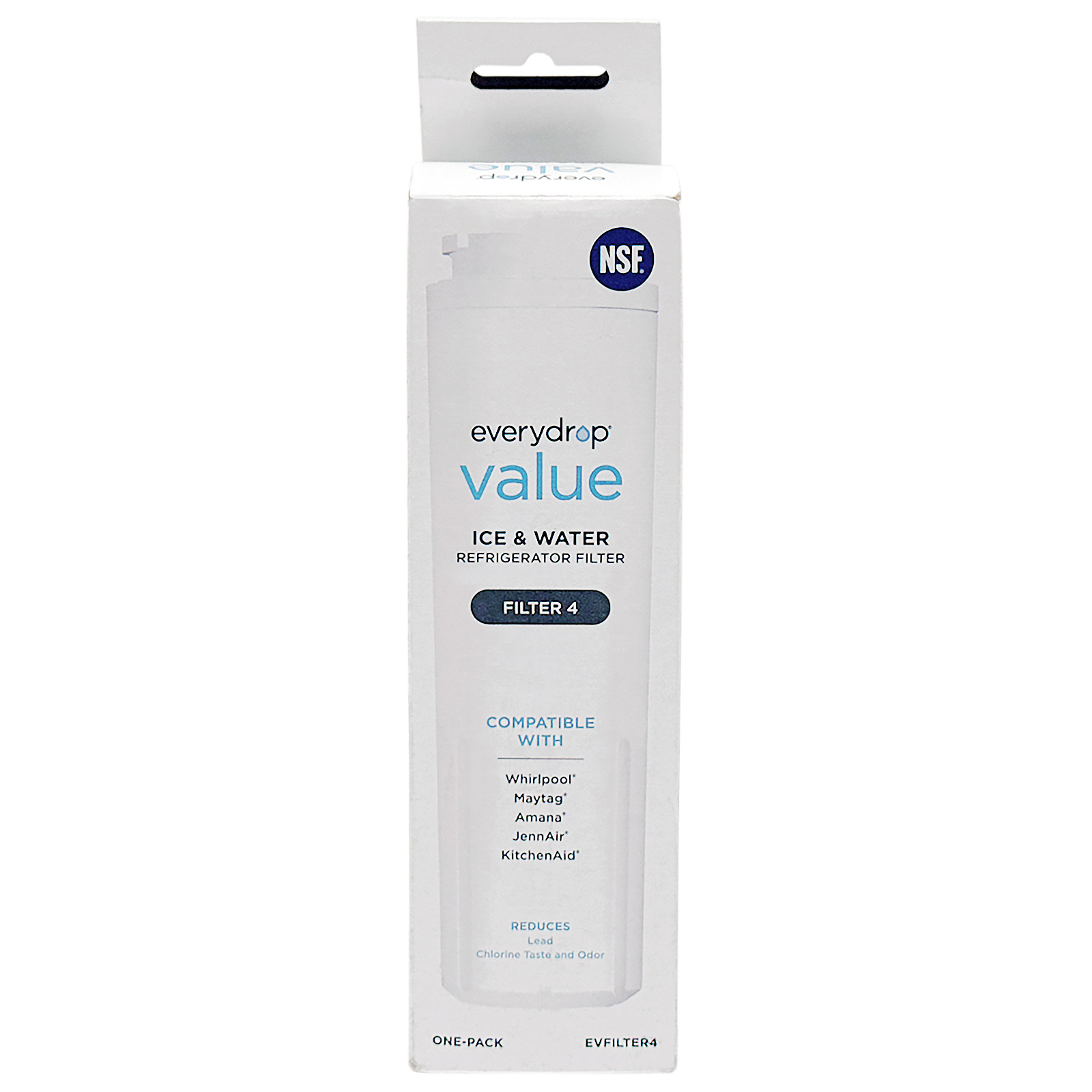 Everydrop Value by Whirlpool Ice and Water Refrigerator Filter 4, Single-Pack