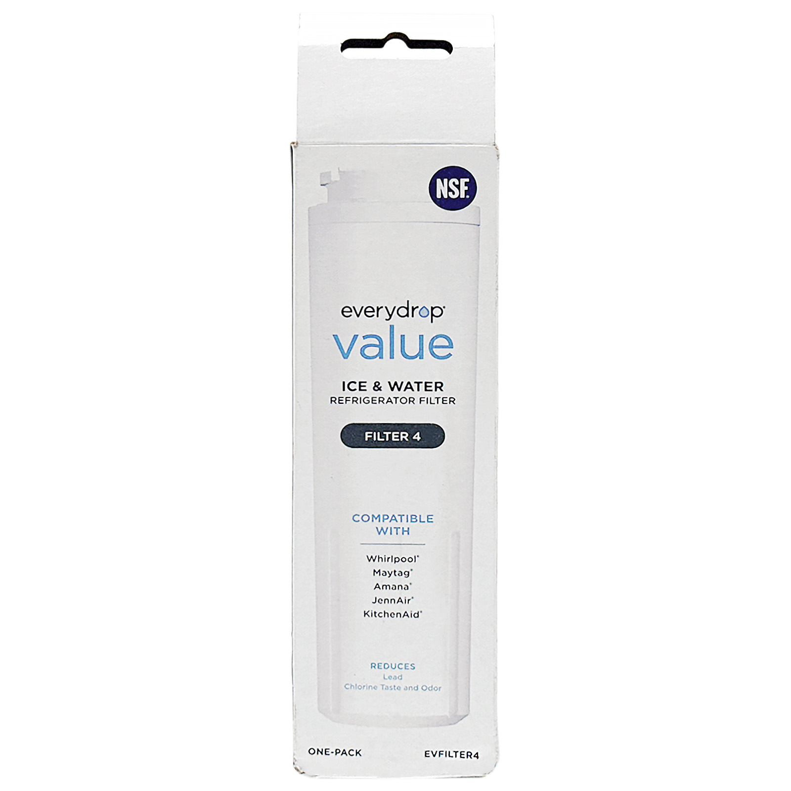 Everydrop Value by Whirlpool Ice and Water Refrigerator Filter 4, Single-Pack