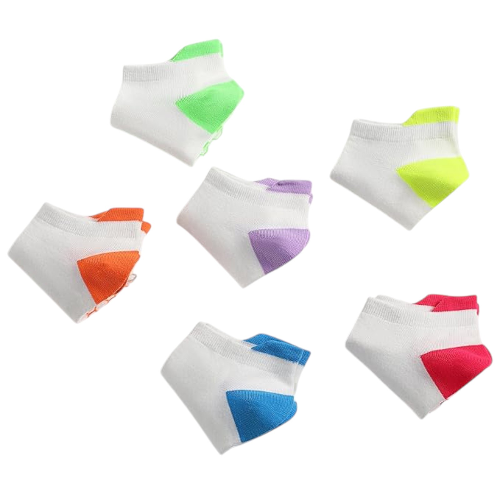 Honeysea Breathable Womens Ankle Socks - 6 Pairs Arch Compression Women's Low Cut Socks Colorful Girls Athletic Socks (Small)