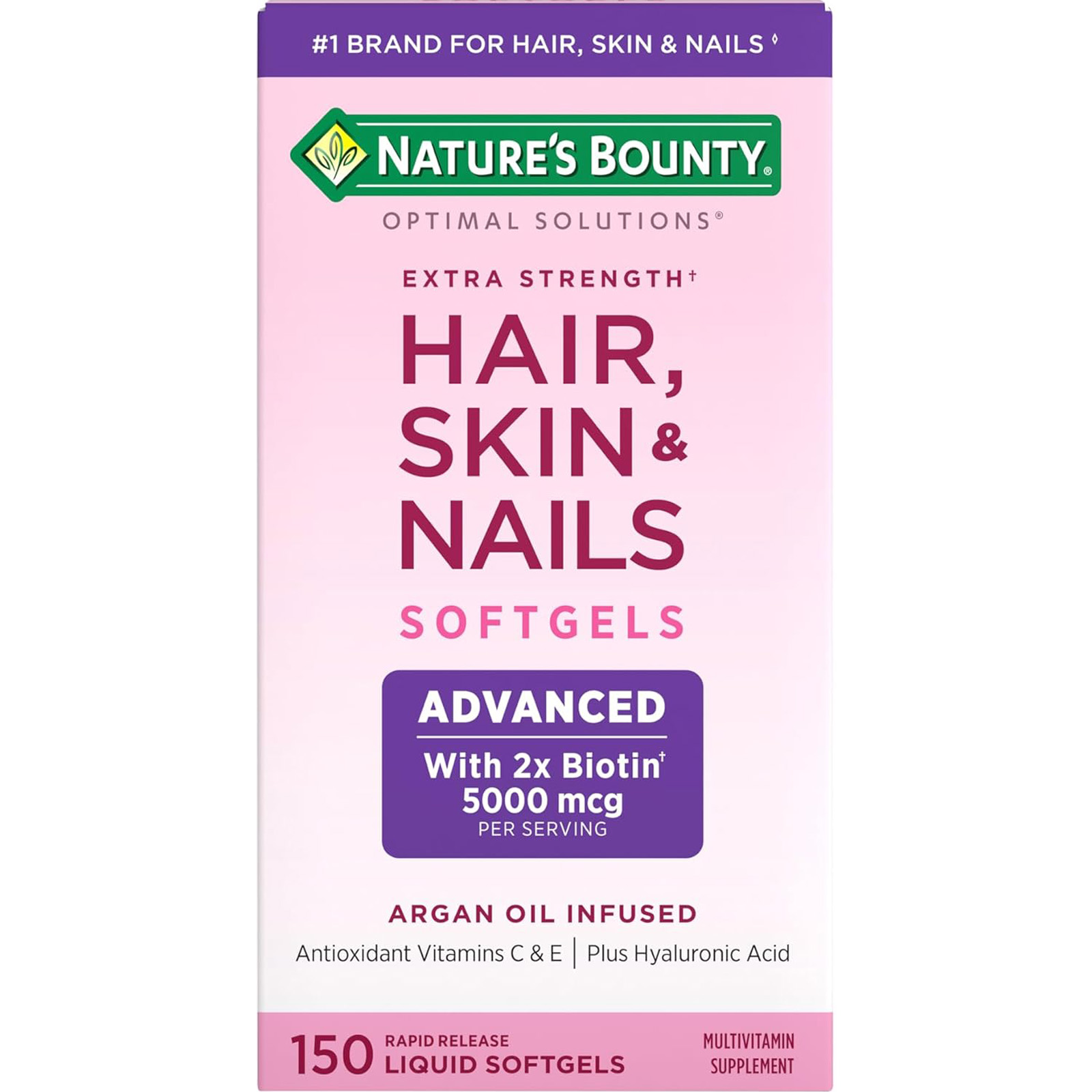Nature's Bounty Advanced Hair, Skin & Nails, 150 Rapid Release Softgels