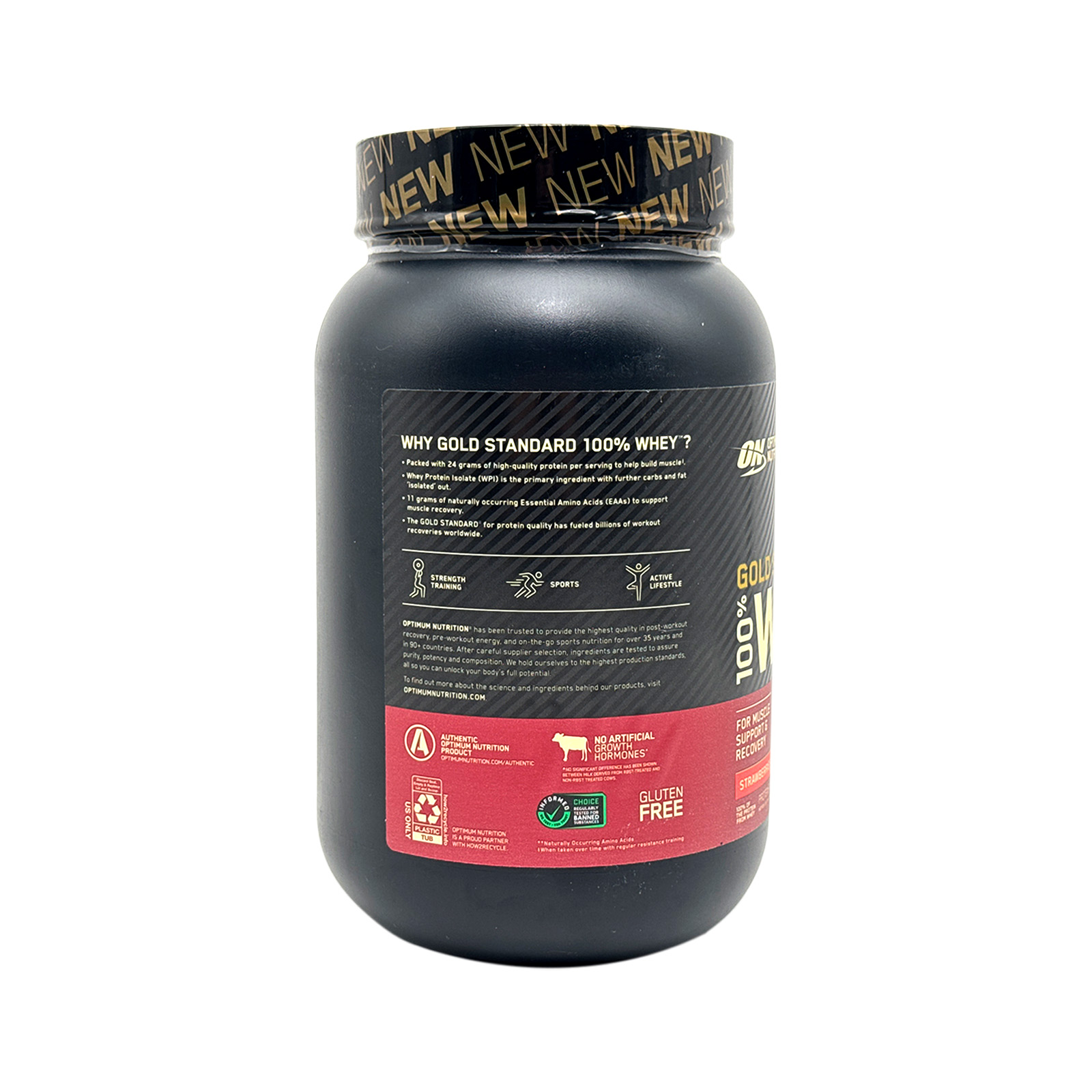 Optimum Nutrition Gold Standard 100% Whey Protein - Strawberries & Cream - 1.98 lb 