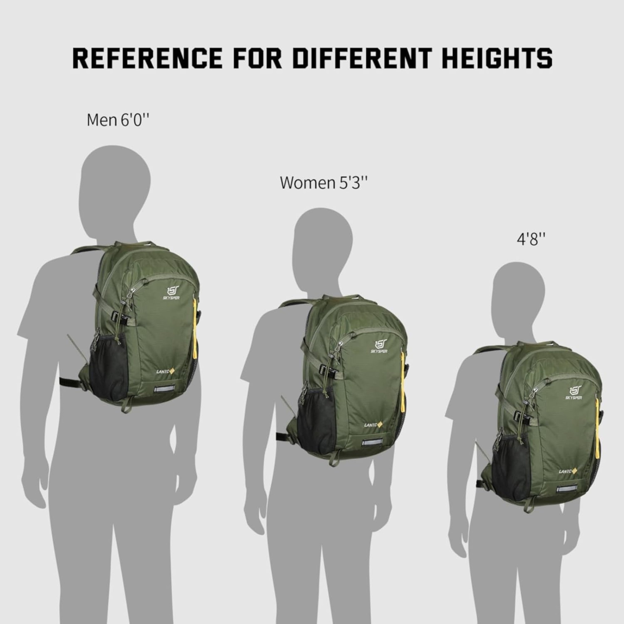 SKYSPER Small Hiking Backpack, 20L Lightweight Travel Backpacks Hiking Daypack for Women Men - Army Green