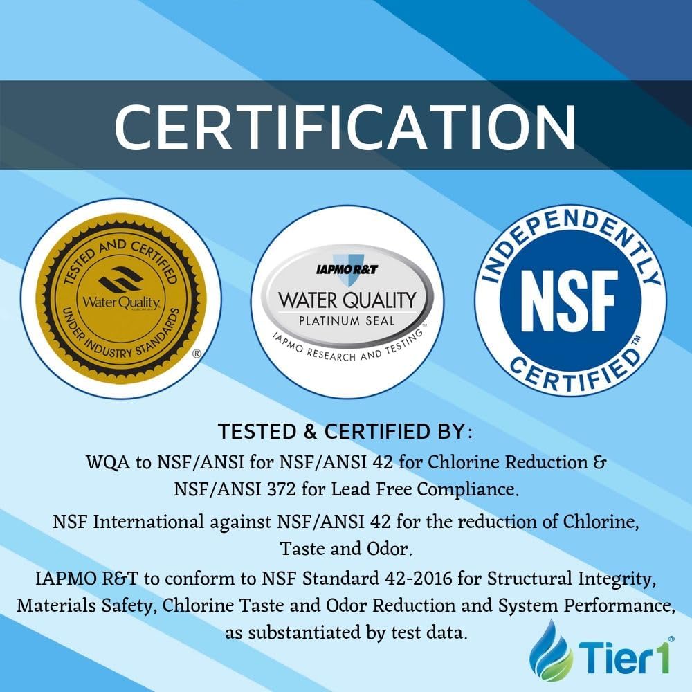 Tier1 GSWF Refrigerator Water Filter 3-pk | Replacement for GE GSWFDS, SmartWater 238C2334P001, Kenmore 46-9914, 469914, 9914, EFF-6023A, AP3418061, Fridge Filter