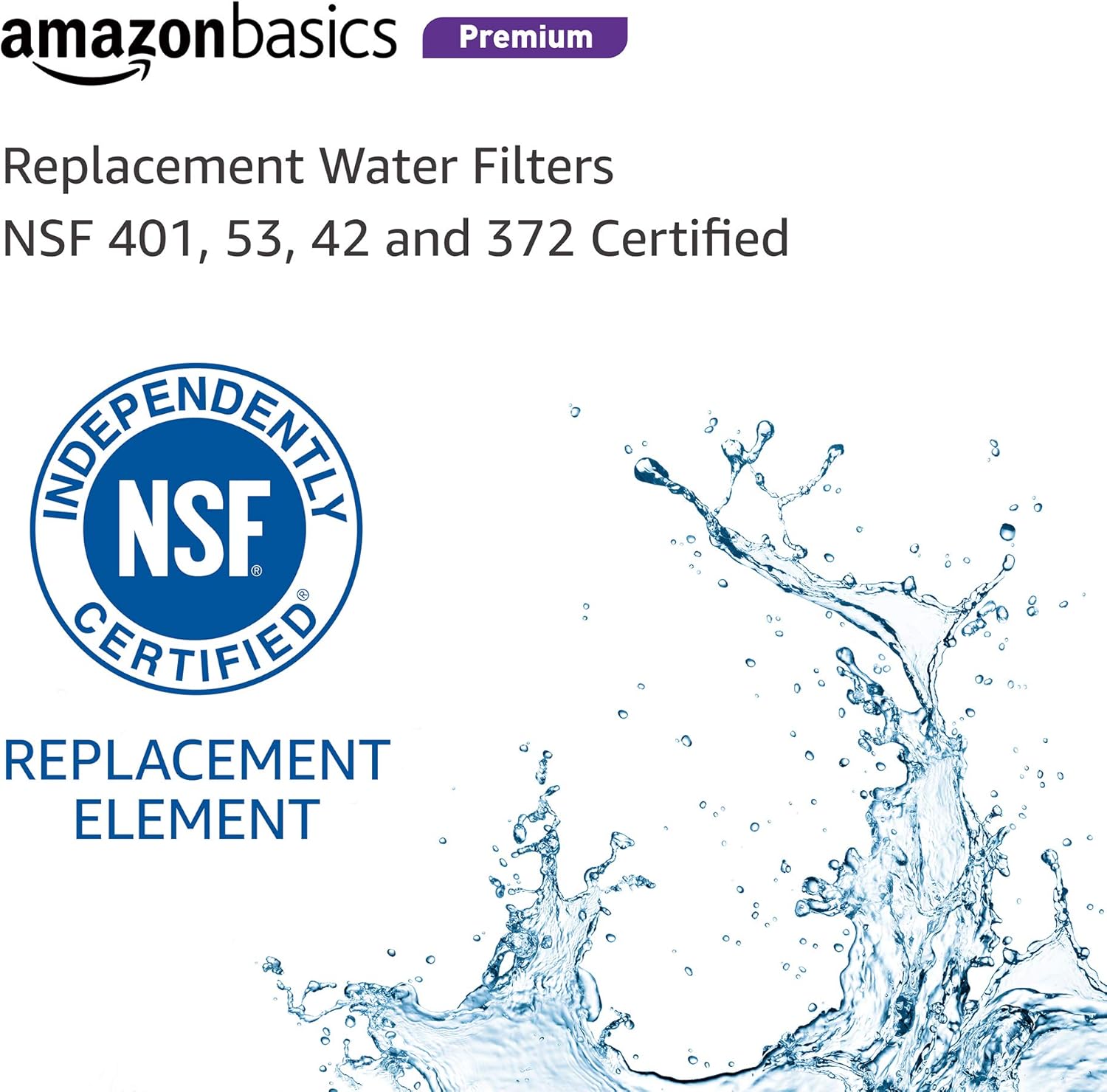 Amazon Basics Replacement LG LT700P Refrigerator Water Filter Cartridge - Premium - 3 Pack