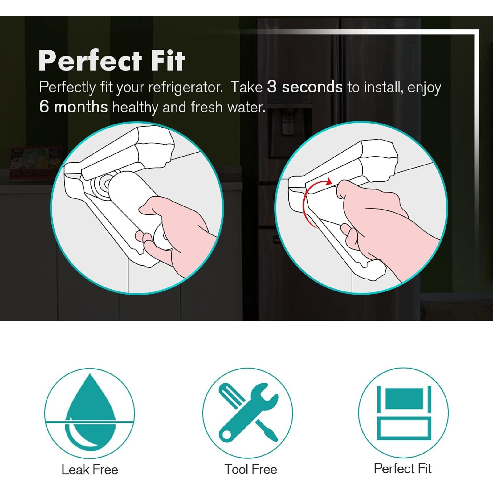ICEPURE PLUS NSF/ANSI 53 Certified UKF8001 Refrigerator Water Filter Compatible with Maytag UKF8001, UKF8001AXX, UKF8001P, Whirlpool 4396395, 469006, EDR4RXD1, EveryDrop Filter 4, 2 Pack
