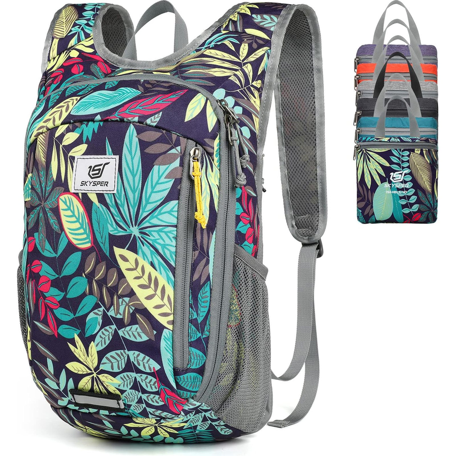 SKYSPER Small Daypack 10L Hiking Backpack Packable Lightweight Travel Day Pack for Women Men, Color: Leaf, Size: 10L
