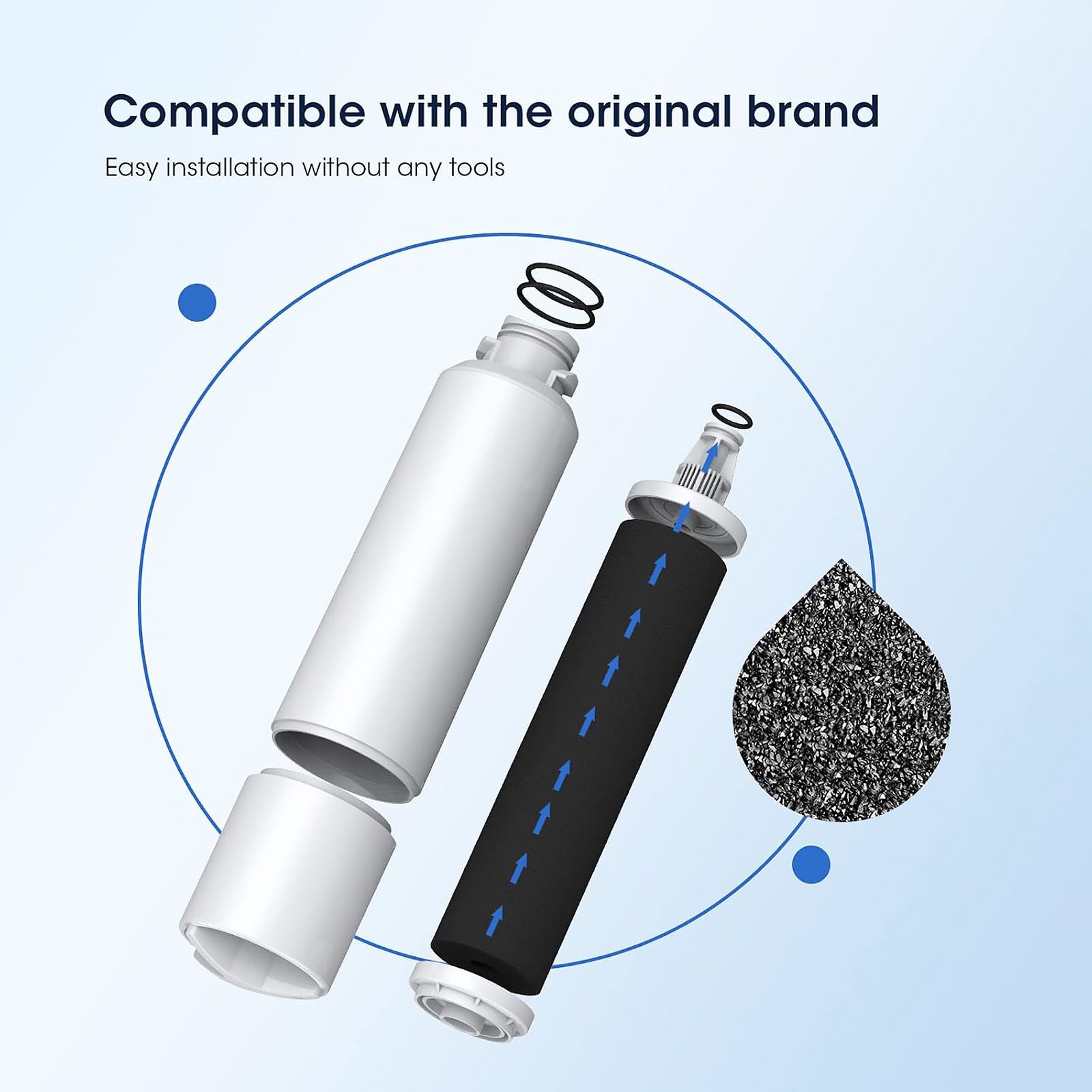 GLACIER FRESH GF-20B Refrigerator Water Filter Compatible with Samsung (3 PACK)
