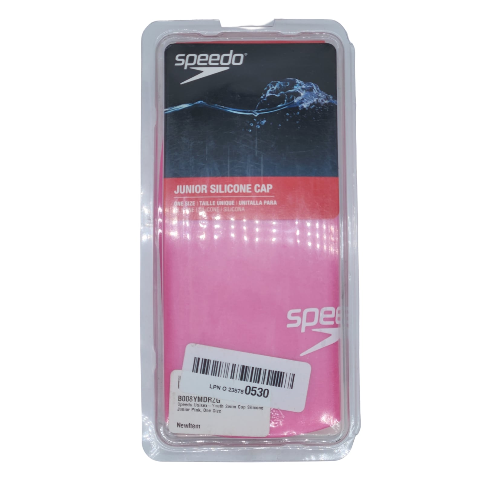 Speedo Junior Solid Silicone Cap Pink 