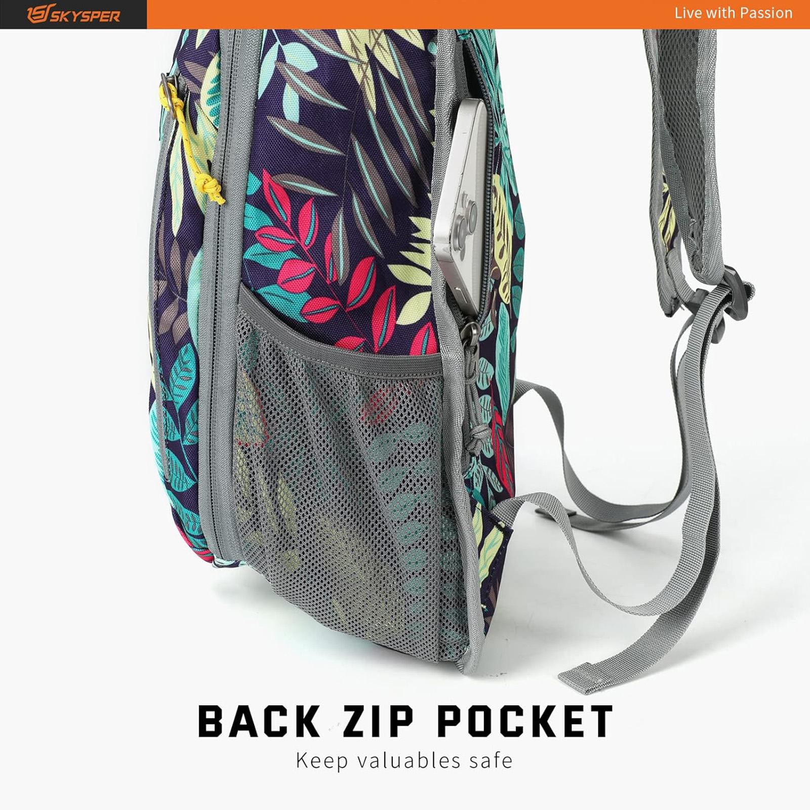 SKYSPER Small Daypack 10L Hiking Backpack Packable Lightweight Travel Day Pack for Women Men, Color: Leaf, Size: 10L