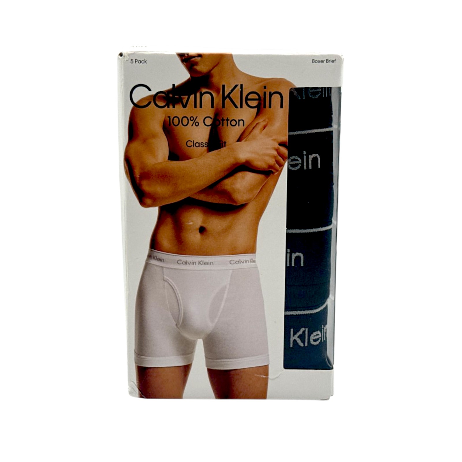 Calvin Klein Men's Cotton Classics 5 Pack Boxer Brief - Black - Medium