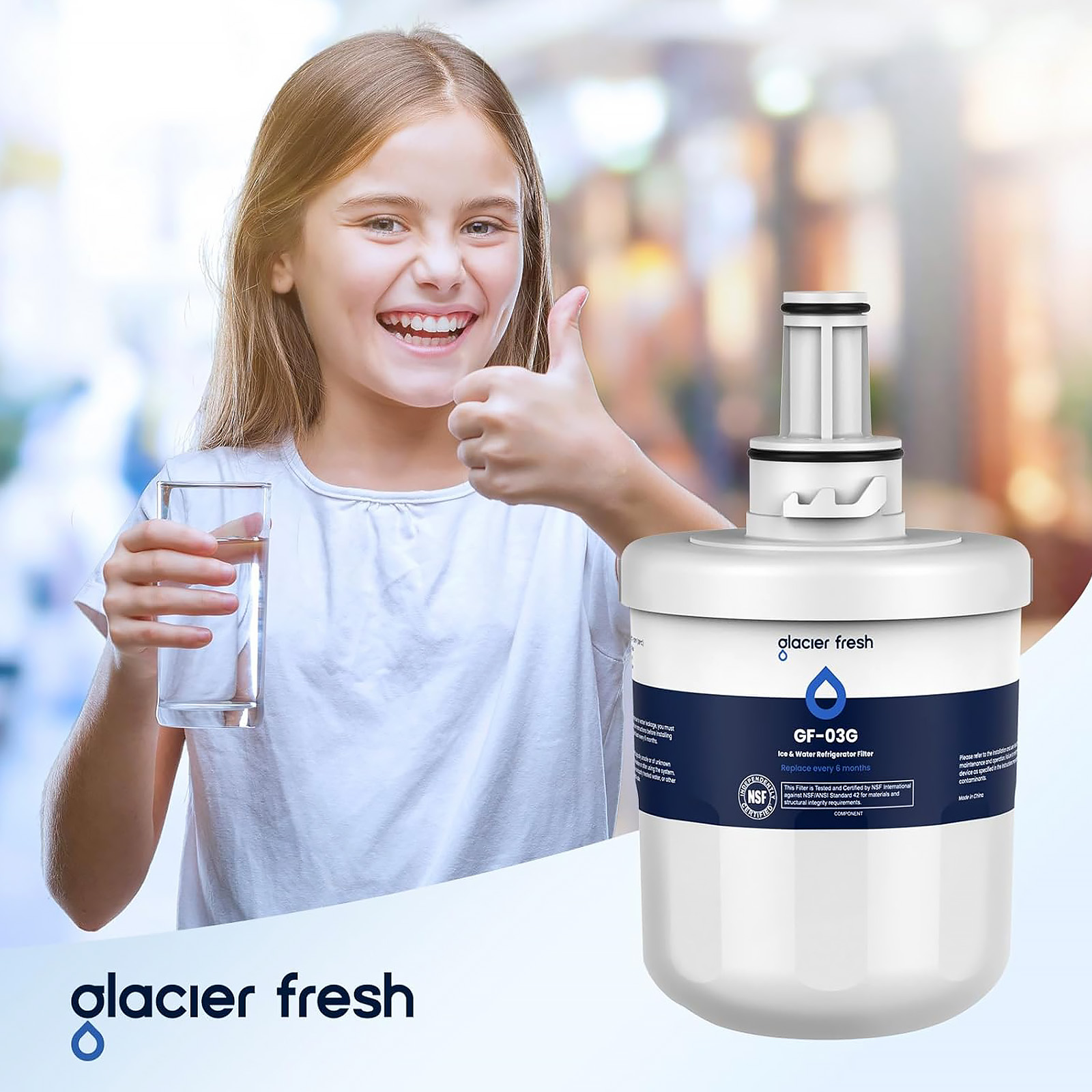 GLACIER FRESH GF-03G Water Filter Compatible with Samsung Aqua-Pure Plus, 3 Pack